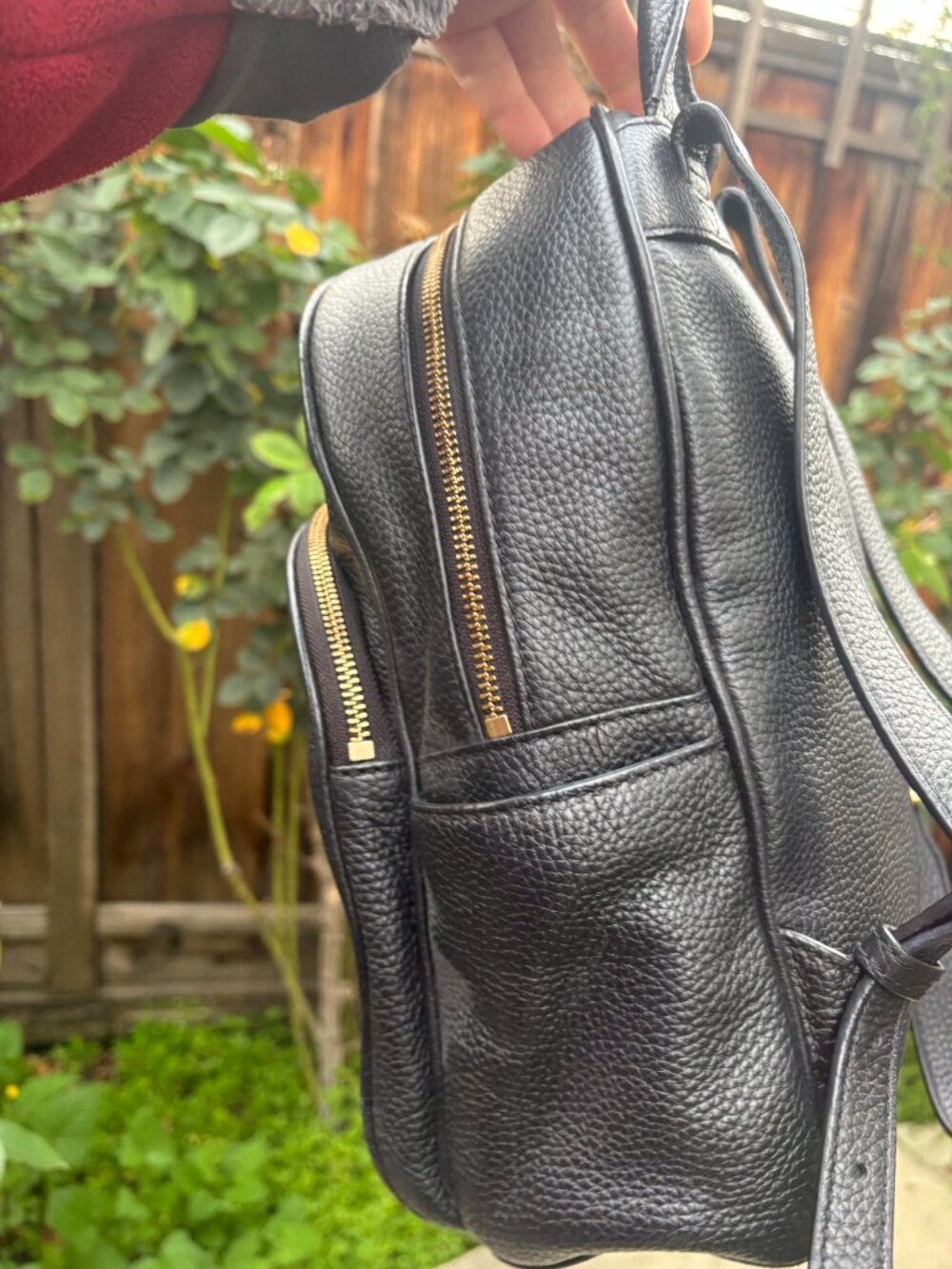 Authentic Michael kors black leather backpack purse - Picture 9 of 9